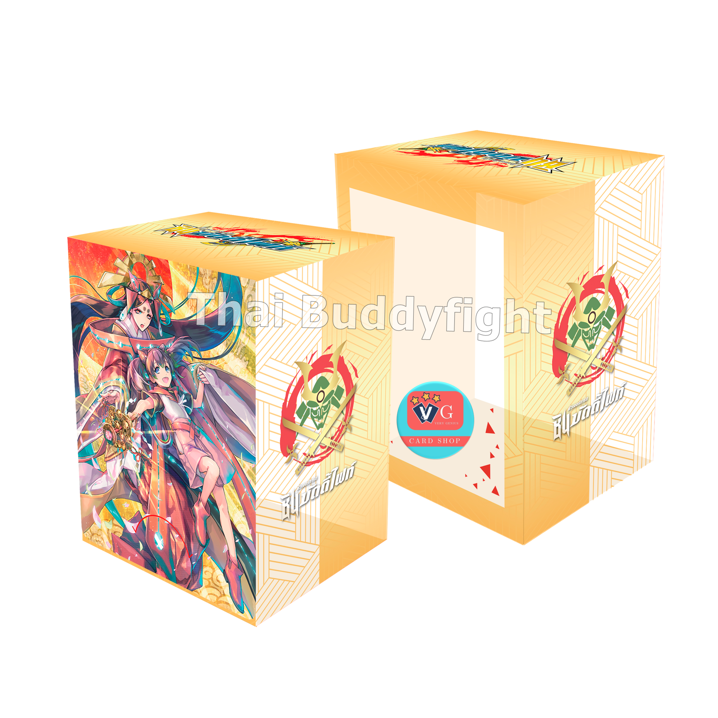 กล่องใส่การ์ด ชินบัดดี้ไฟท์ Vol.5 อามาเทราสึ & มิโกะ สีเหลือง