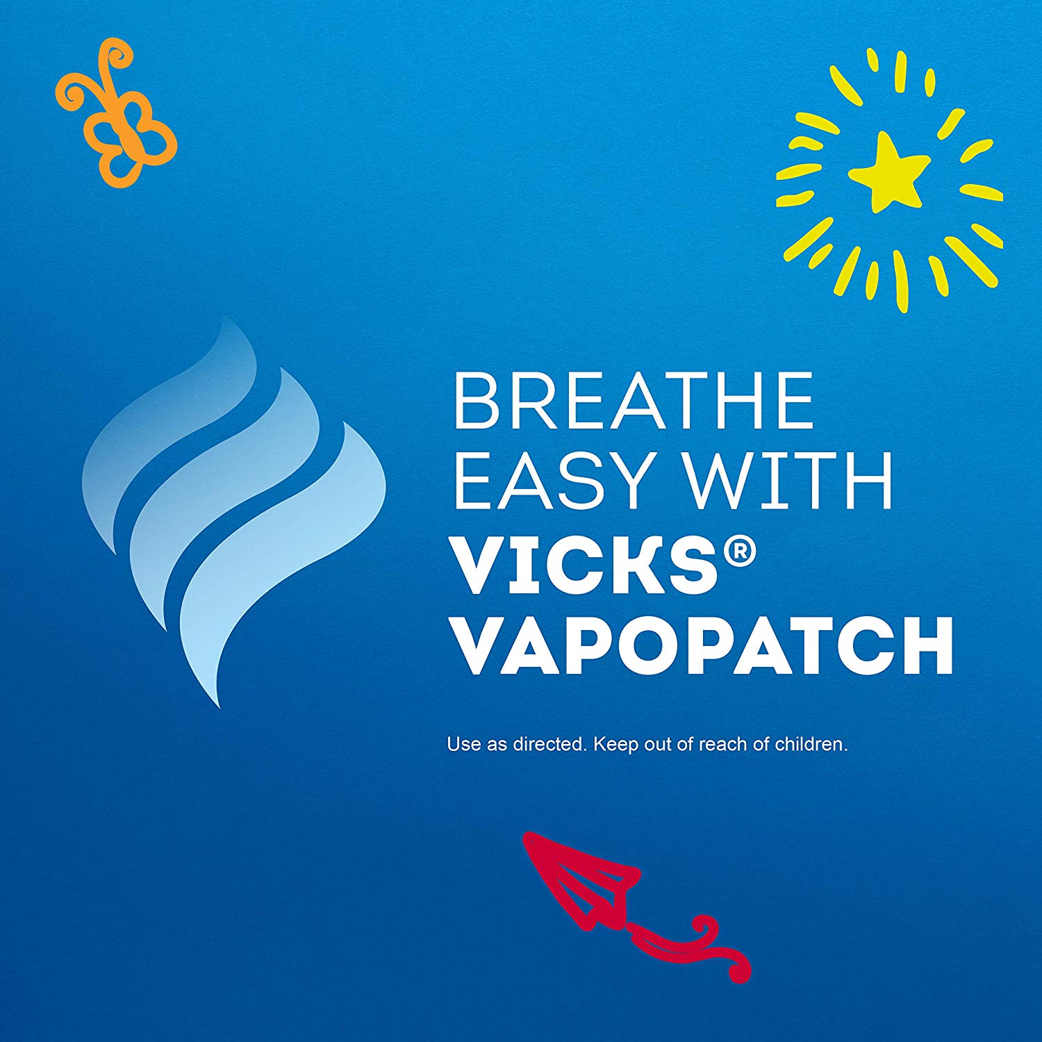 แผ่นแปะวิคส์ Vicks Children's VapoPatch Long Lasting Soothing Vicks Vapors