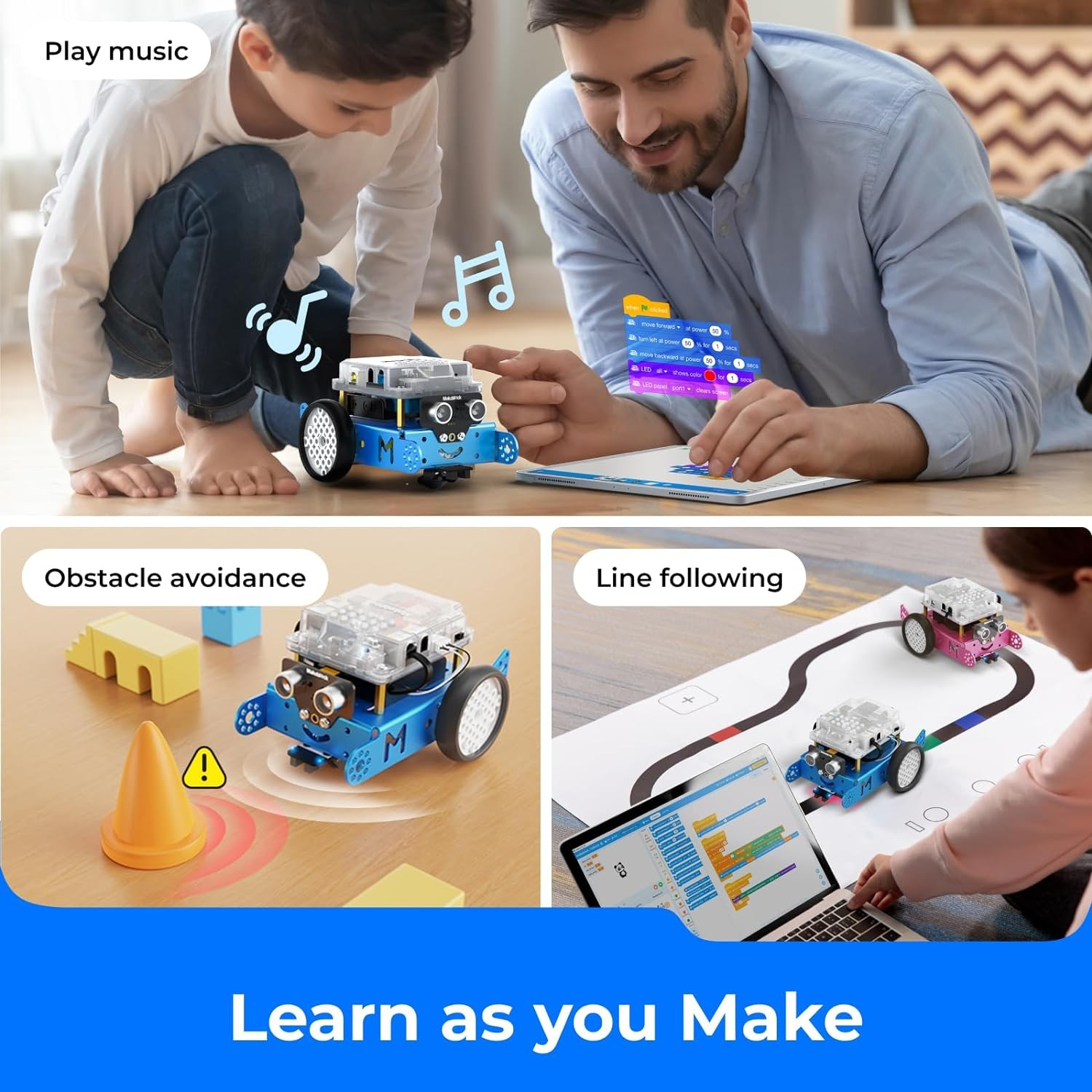 นำเข้า 🇺🇲 ชุดของเล่นหุ่นยนต์ Coding🤖Makeblock mBot Robot Kit STEM Toy for Kids to Learn Programming ของเล่น STEM สำหรับเด็กเพื่อเรียนรู้การเขียนโปรแกรม ราคา 4,190 บาท