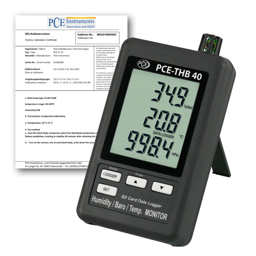 PCE รุ่นTHB 40-ICA incl. ISO Calibration Certificate เครื่องวัดความชื้นในอากาศAir Humidity Meter