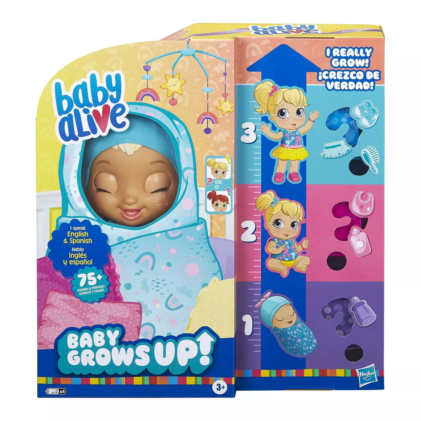 ตุ๊กตาเติบโตพูดได้ Baby Alive Baby Grows Up (Happy) - Happy Hope or Merry Meadow - Blue ราคา 2,990. -