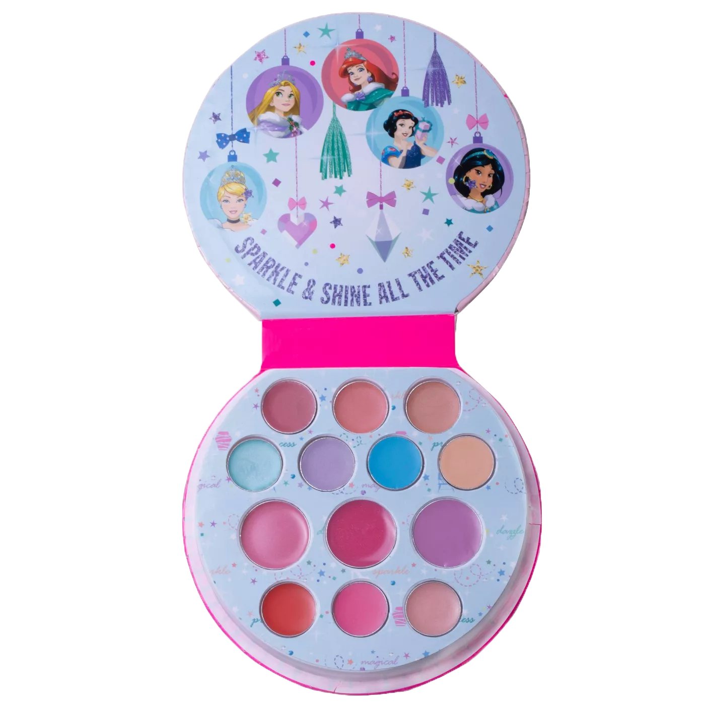 ใหม่ล่าสุด🎉เครื่องสำอางค์เด็กนำเข้า🇺🇸 เซ็ทพาเลทแต่งหน้า Lip Smacker - Disney Princess Shimmer Color Compact Gift Set