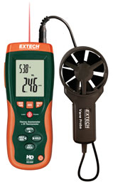EXTECH HD300:CFM/CMM Thermo-Anemometer with built-in InfaRed Th เครื่องวัดความเร็วลม CFM / CMM พร้อมอินฟาเรด Th