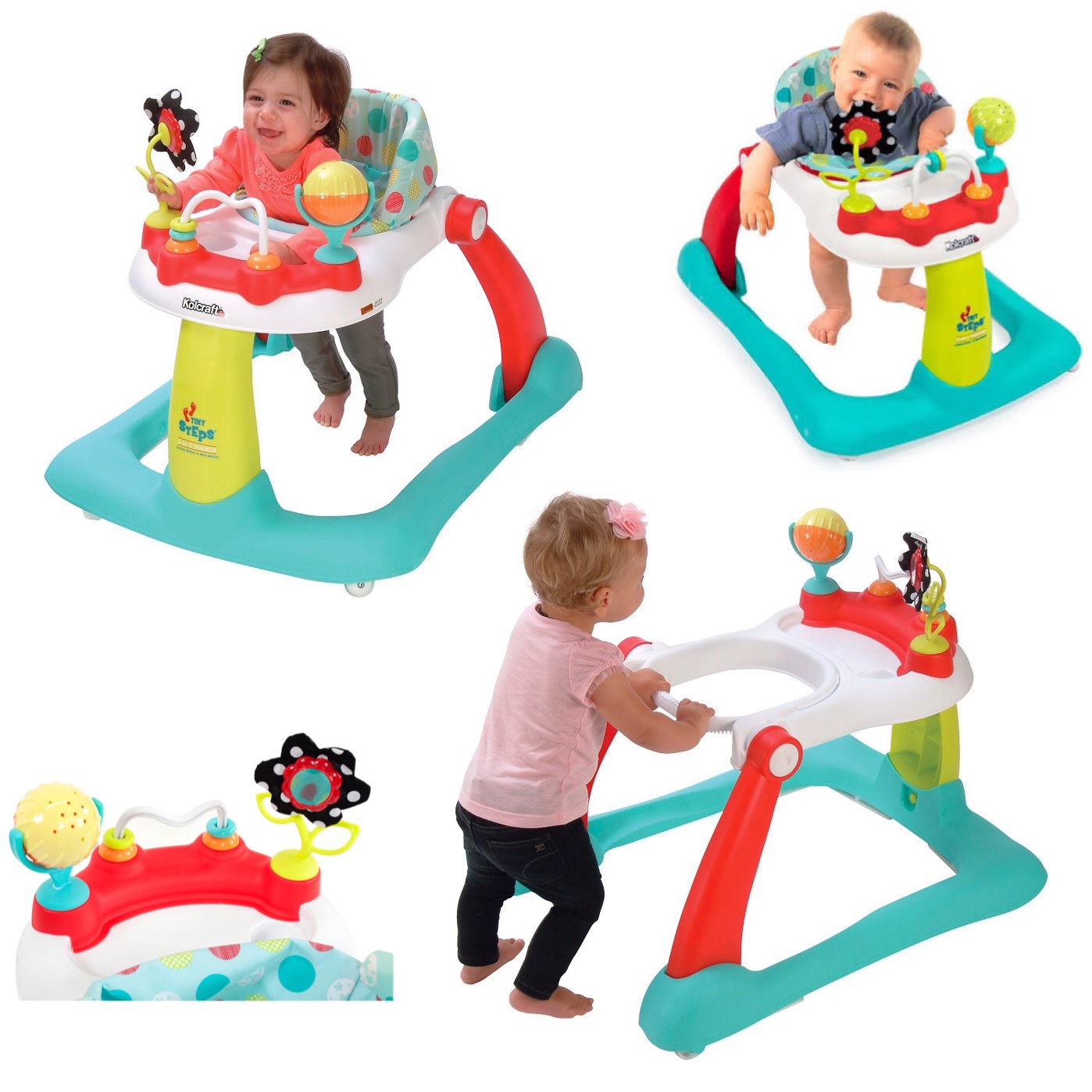 พร้อมส่งจ้า🎉 Kolcraft Tiny Steps 2-in-1 Activity Walker, Jubilee รถหัดเดินยอดนิยม ที่สามารถเปลี่ยนเป็นผลักเดินได้ ผลิตและนำเข้าจากอเมริกา best seller in USA กว่า3ปีซ้อน ราคา 2990 บาท