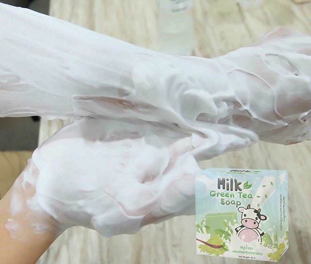 สบู่น้ำนมชาเขียว (Milk Green Tea Soap)