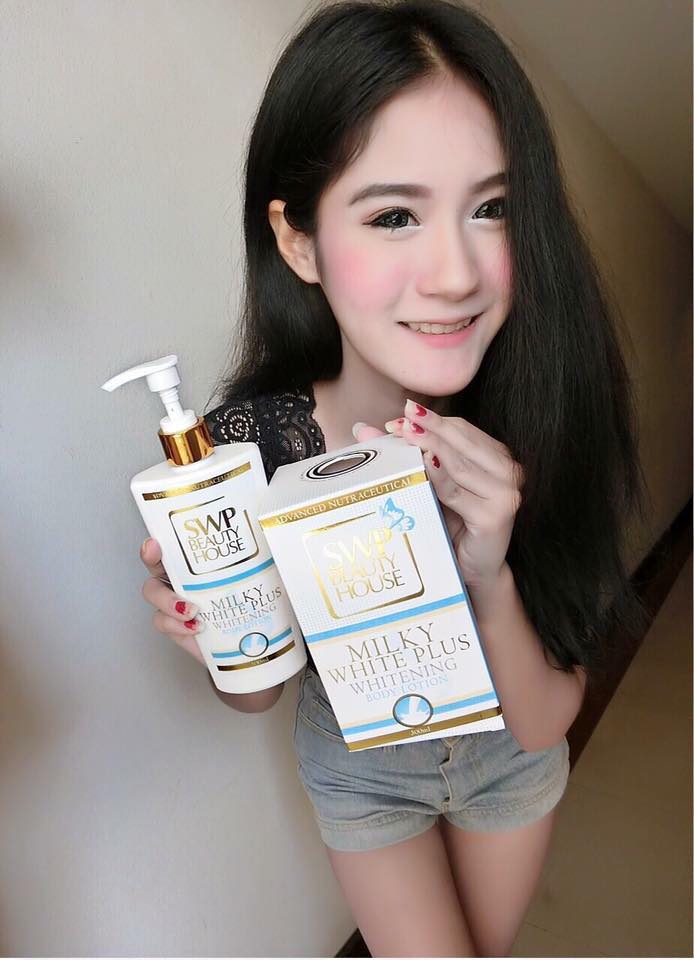 โลชั่นน้ำนม SWP บำรุงผิวขาว (SWP Milky White Plus. Whitening Body lotion)