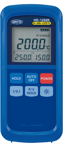 Anritsu รุ่นHD-1250Eเครื่องวัดอุณหภูมิดิจิตอลขนาดพกพา,Handy type thermometer,Meas.range:-200～800°C