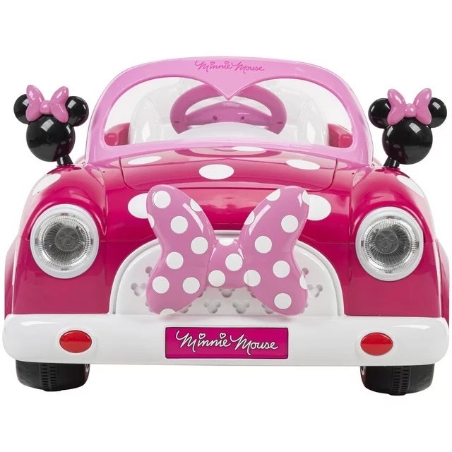 นำเข้า🇺🇸 รถแบตมินนี่เมาส์คันใหญ่ Disney Minnie Mouse Convertible Car 6 Volts Electric Ride-on, for Children Ages 3+ years, by Huffy ราคา 12,900 บาท
