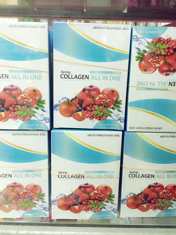 สปริงคอลลาเจน ออลอินวัน spring collagen all in one บรรจุ 10 ซอง