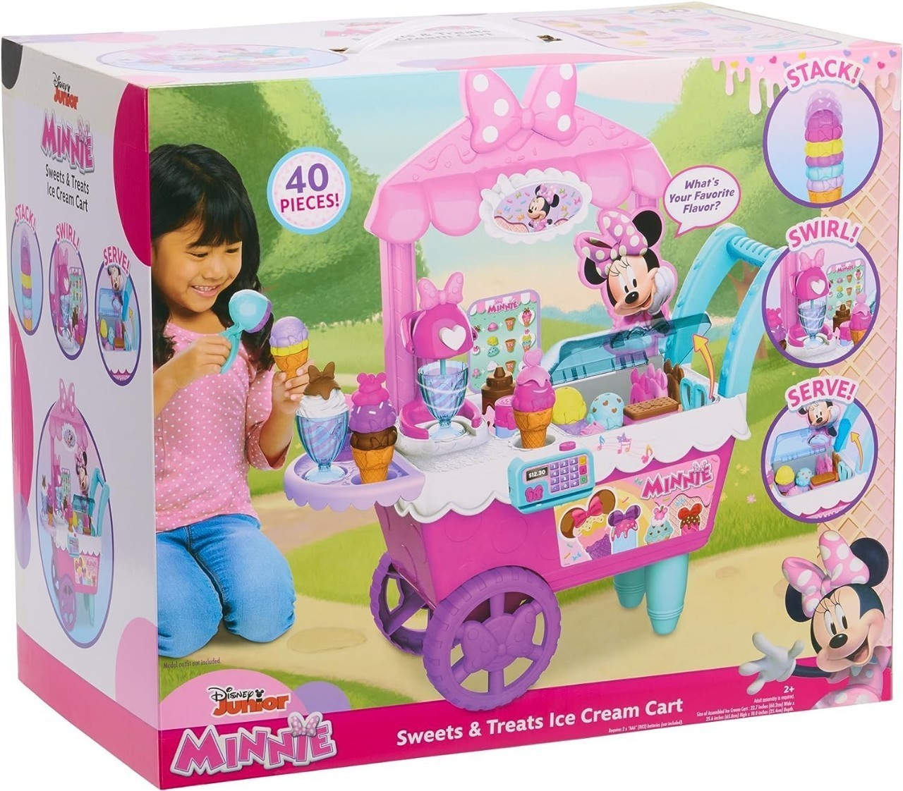 นำเข้า🇺🇸 Minnie Mouse Sweet & Treats Ice Cream Cart รถเข็นร้านขายไอศครีม สำหรับเด็ก ราคา 2,990 บาท เสิร์ฟความสนุกครั้