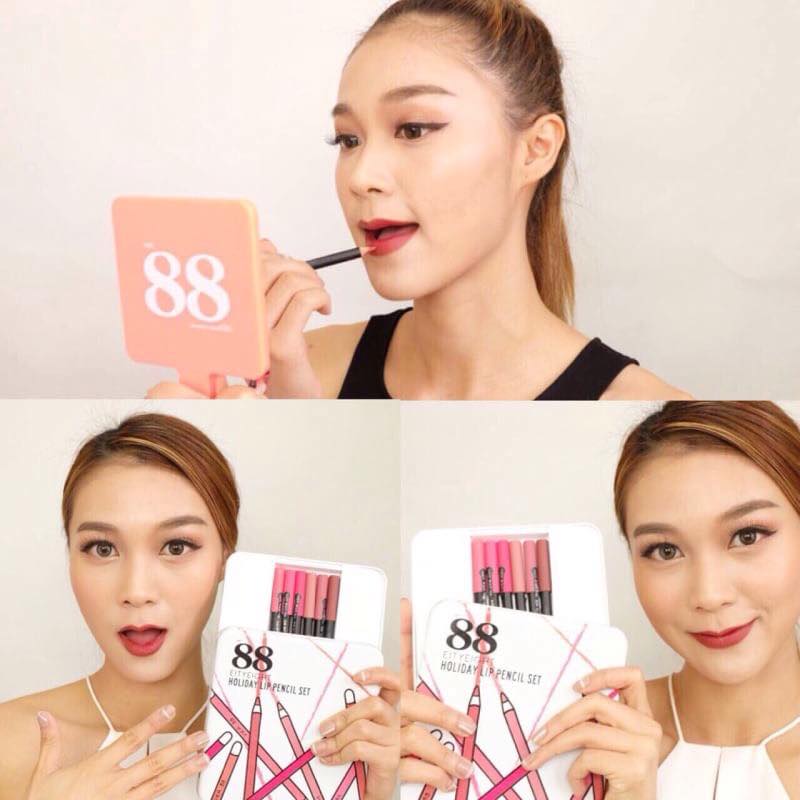 ลิปสีไม้ Ver.88 Holiday Lip Pencil Set (ลิปสีไม้ ฮอลิเดย์ ลิป เพนซิล เซท)