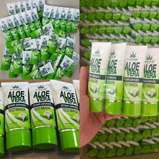 มาส์กว่านตาลเดี่ยว Aloe Vera and Star Grass Sleeping Mask
