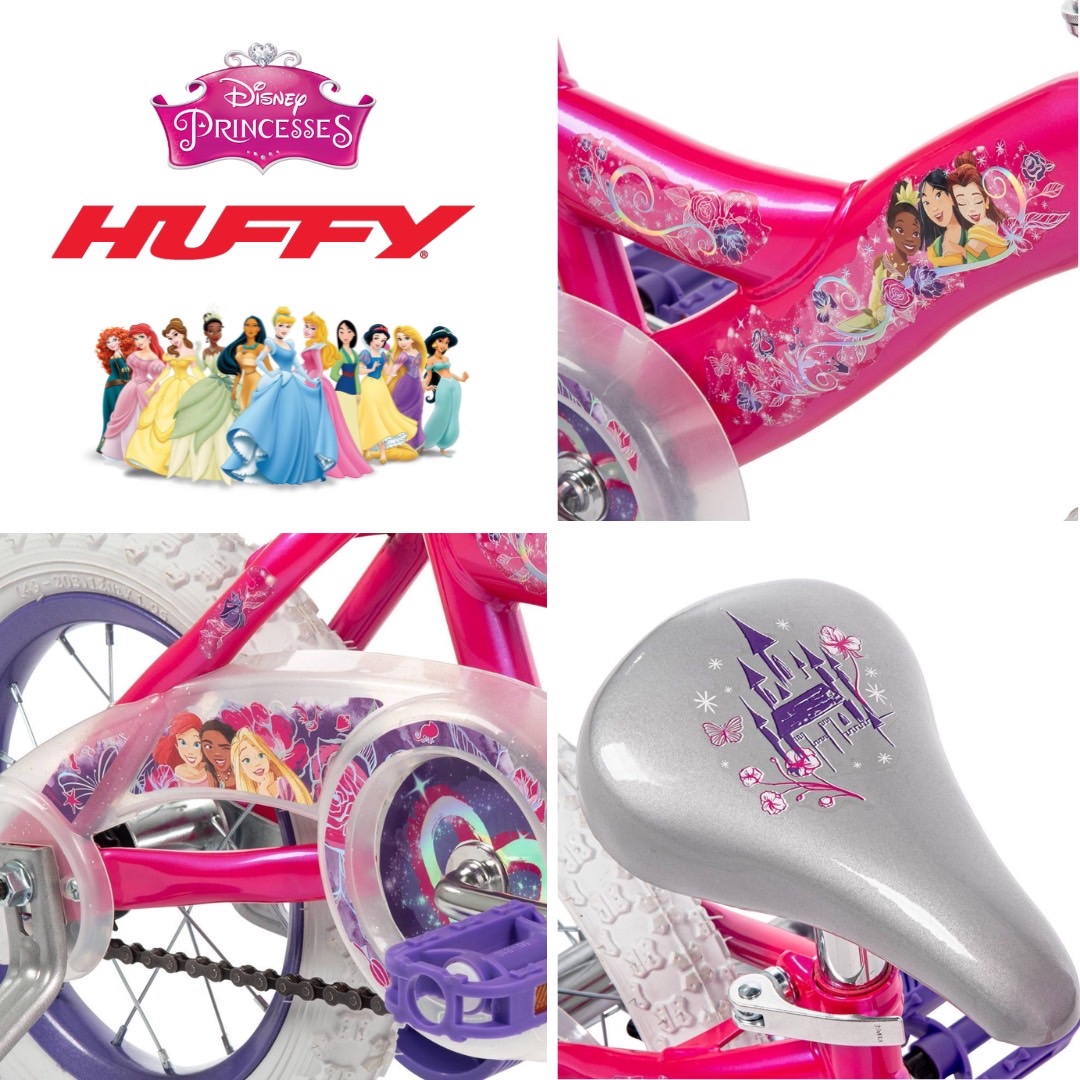 นำเข้า 🇺🇸 ✨Huffy Princess 12" Kids' Bike - Pink - จักรยานเด็กเจ้าหญิงดิสนีย์ ขนาด 12 นิ้ว สีชมพูอายุ 3–5 ปี ราคา 5,590 บาท