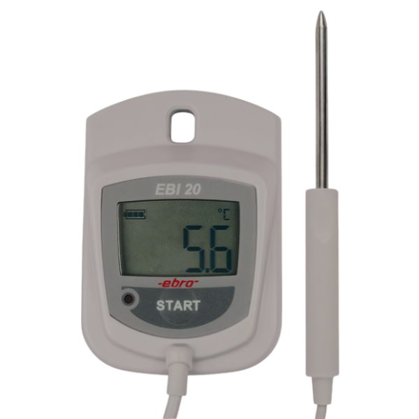 Ebro รุ่น EBI20-TE1 เครื่องวัดและบันทึกอุณหภูมิแบบมีสายโพรบ , Data Logger with External probe(1601-0043),meas.range:-30℃～+70℃