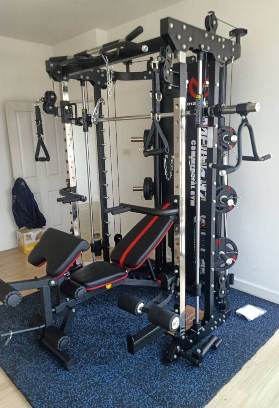 Smith Machine IMAGG 97 + ม้านั่ง819A + แผ่นน้ำหนัก50kg, สมิทแมชชีน