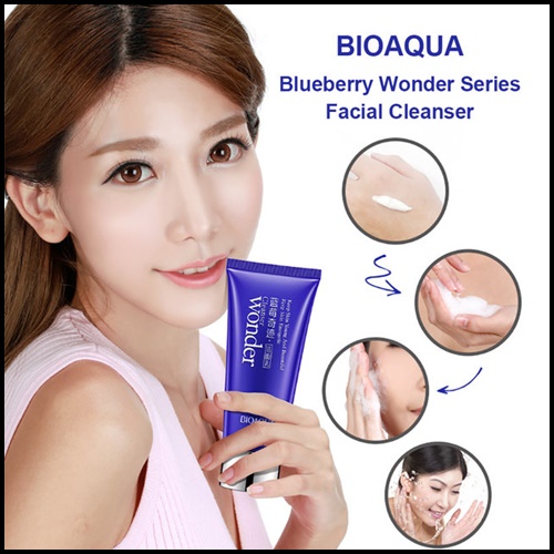 โฟมล้างหน้าไบโออควา บลูเบอร์รี่ BIOAQUA BLUEBERRY WONDER CLEANSER FOAM