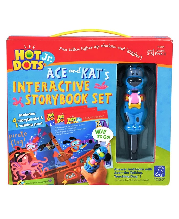 นำเข้า 🇺🇲 Educational Insights Hot Dots Jr ชุดหนังสือนิทานแบบโต้ตอบ Interactive Storybooks 4-Book Set With Ace Pen ราคา 990 บาท