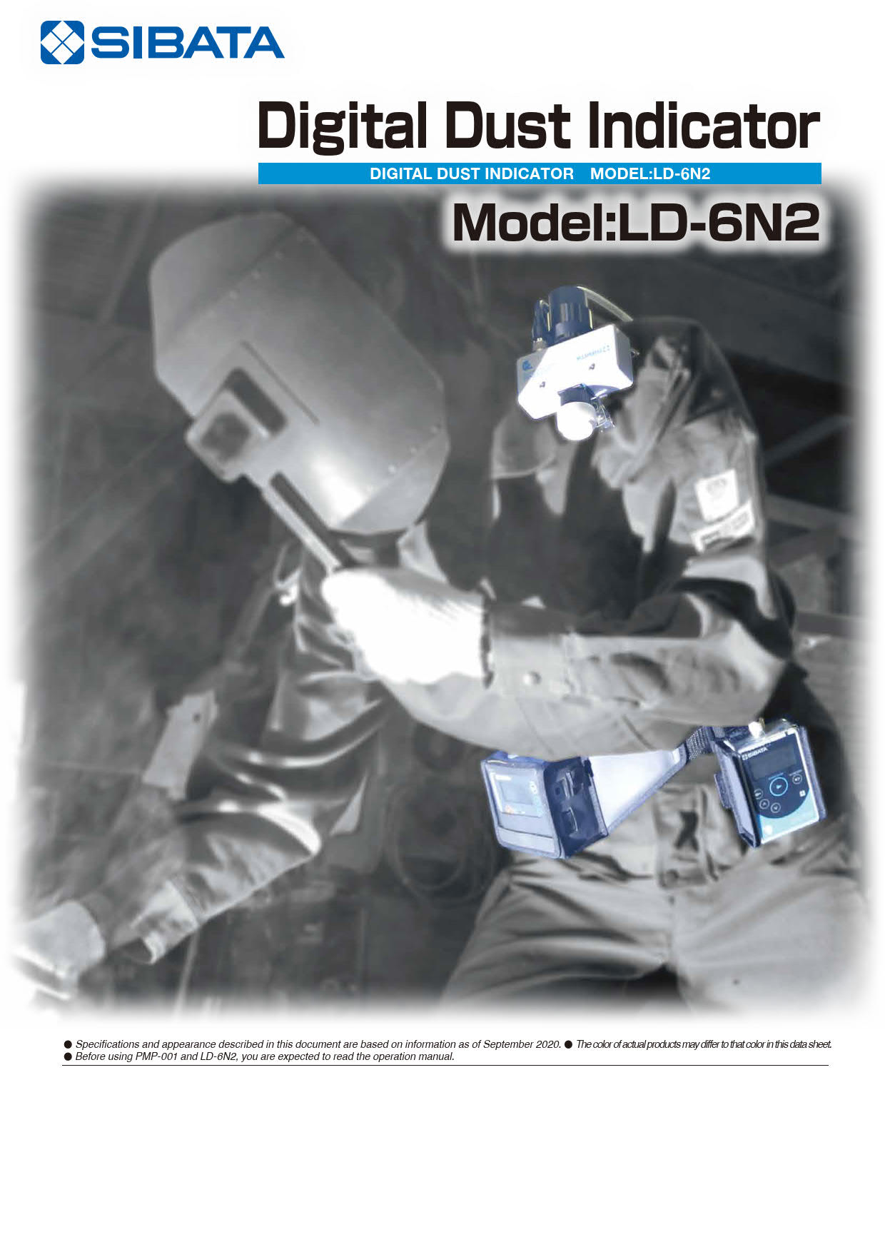 Sibata รุ่นLD-6N2เครื่องวัดฝุ่นแบบดิจิทัลใช้สำหรับวัดสภาพแวดล้อมที่มีความเข้มข้นสูงDigital Dust Indicator Personal Mini Pump