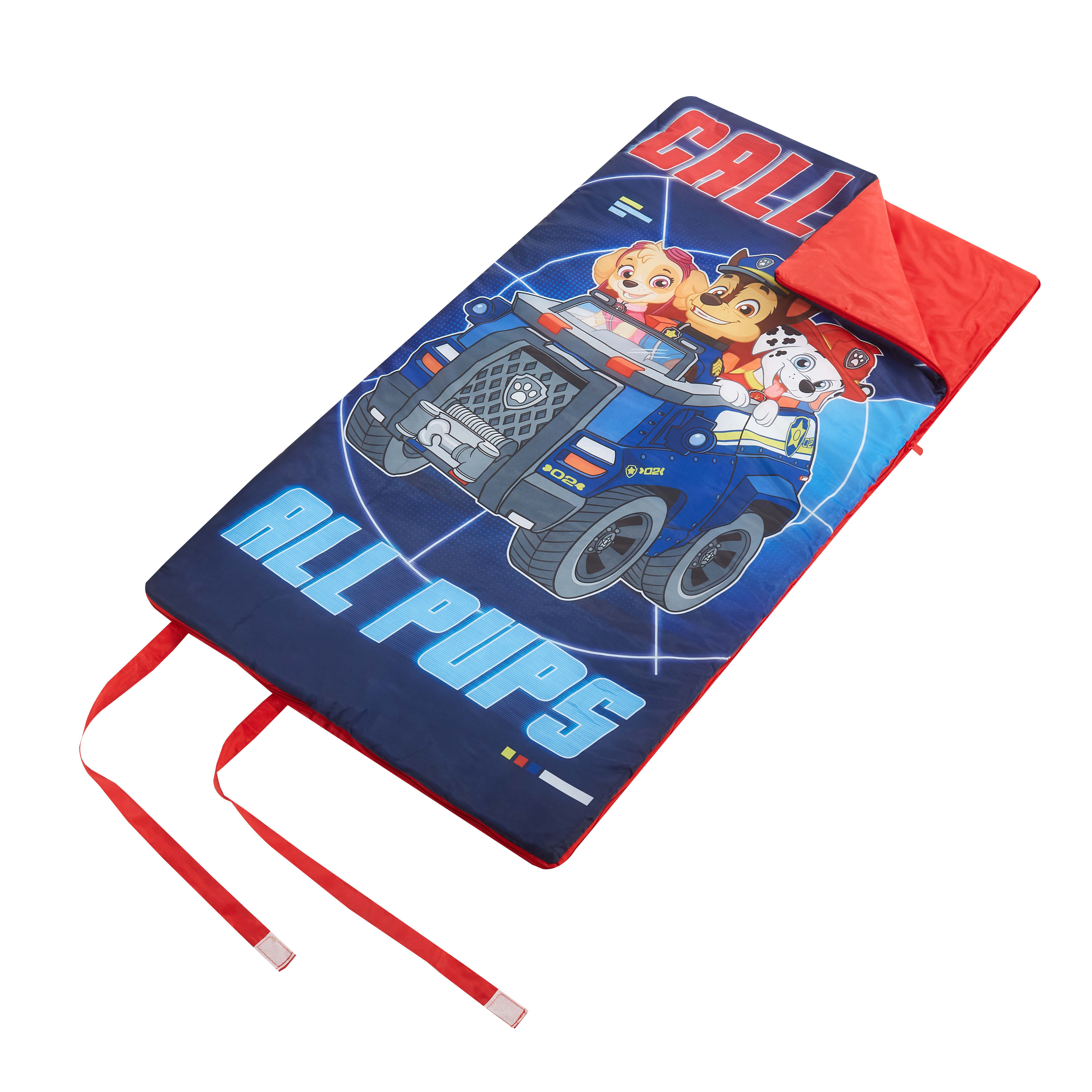 ถุงนอน ลายพาวพาโทร พร้อมสายรัดเก็บในตัว ลิขสิทธิ์แท้นำเข้าอเมริกา Paw Patrol Kids Slumber Bag, Machine Washable w/ Side Zipper, Chase & Marshall