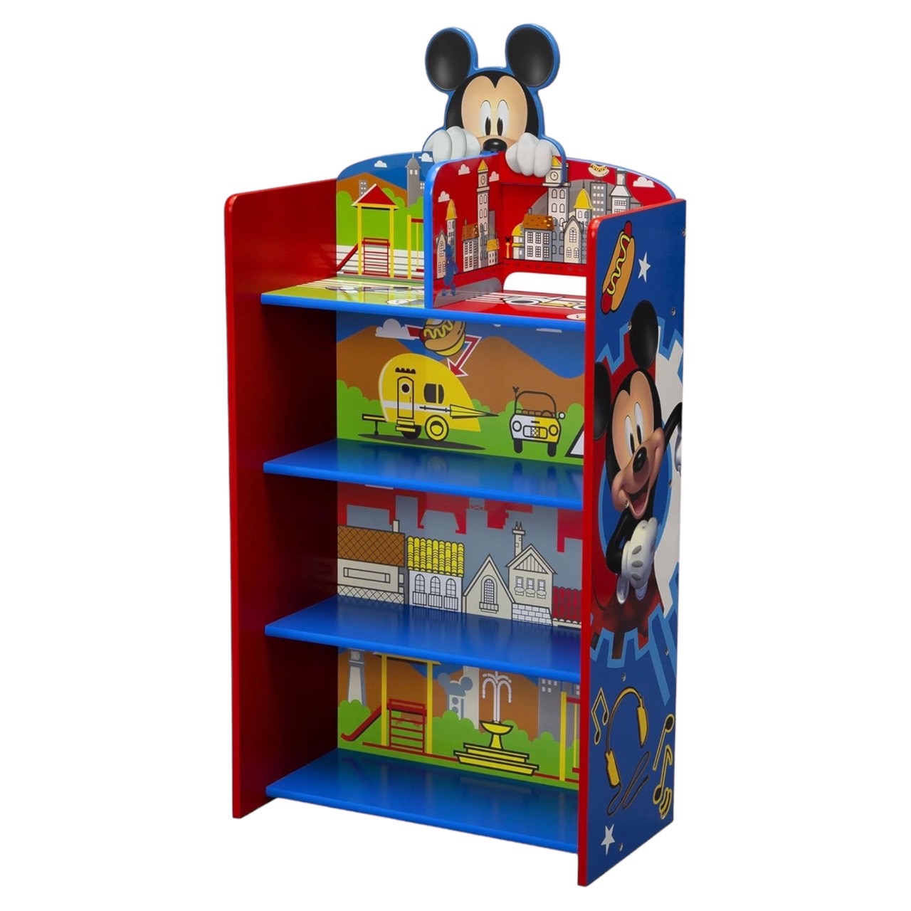 ชั้นวางลายมิกกี้เมาส์Delta Children Wooden Playhouse 4-Shelf Bookcase for Kids, Mickey Mouse ,ราคา 2,990 บาท