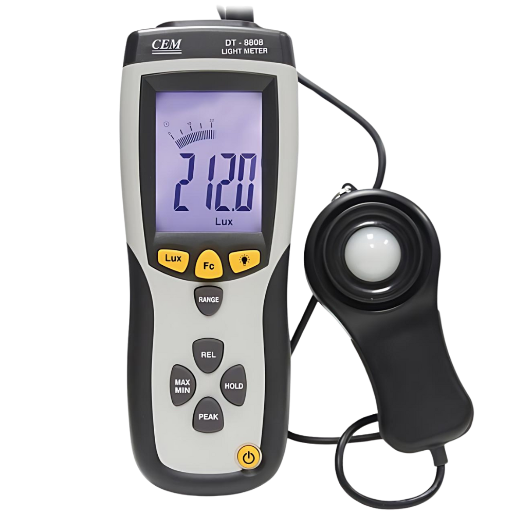 CEM รุุ่่น DT-8809A เครื่องวัดและบันทึกค่าข้อมูลความสว่างของแสง,USB data logging light Meter,(USB output),meas.range:0～400,000Lux