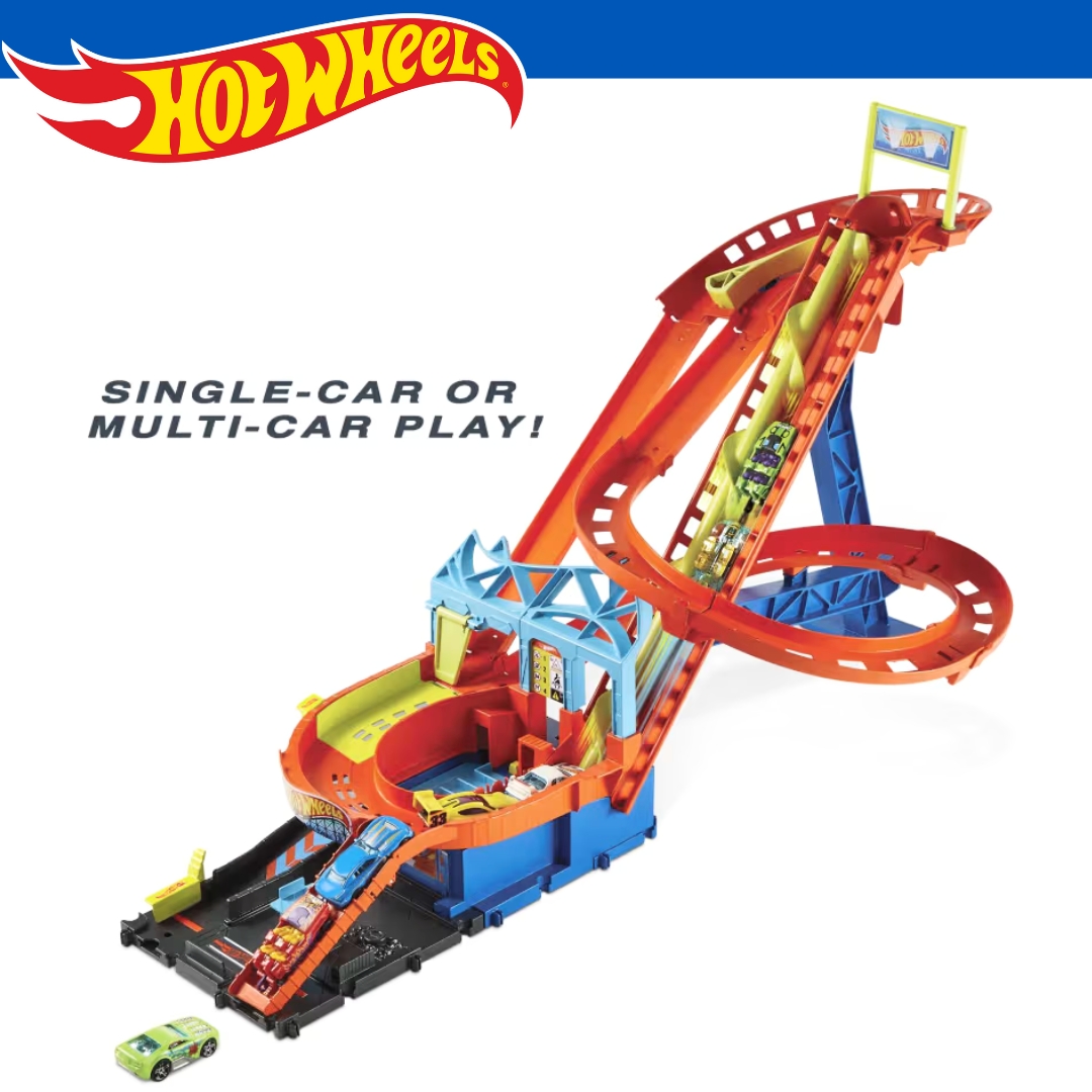 นำเข้า 🇺🇸 สุดยอดความมันส์แบบ Non-Stop! 🎢 Hot Wheels Roller Coaster Rally พาการแข่งรถไปสู่ความตื่นเต้นสุดขีด