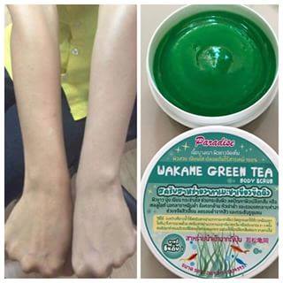 สครับสาหร่ายวากาเมะชาเขียวขัดผิว (wakame green tea)