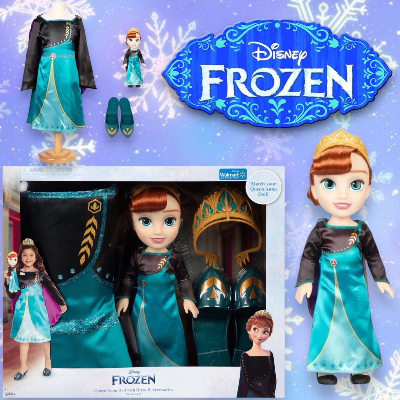 นำเข้า🇺🇸 ชุดเซ็ทเจ้าหญิงอันนาพร้อมตุ๊กตาDisney Frozen Anna Toddler Doll with Child Sized Dress and Accessories ,เหมาะสำหรับเด็ก3+ ราคา1,690 บาท