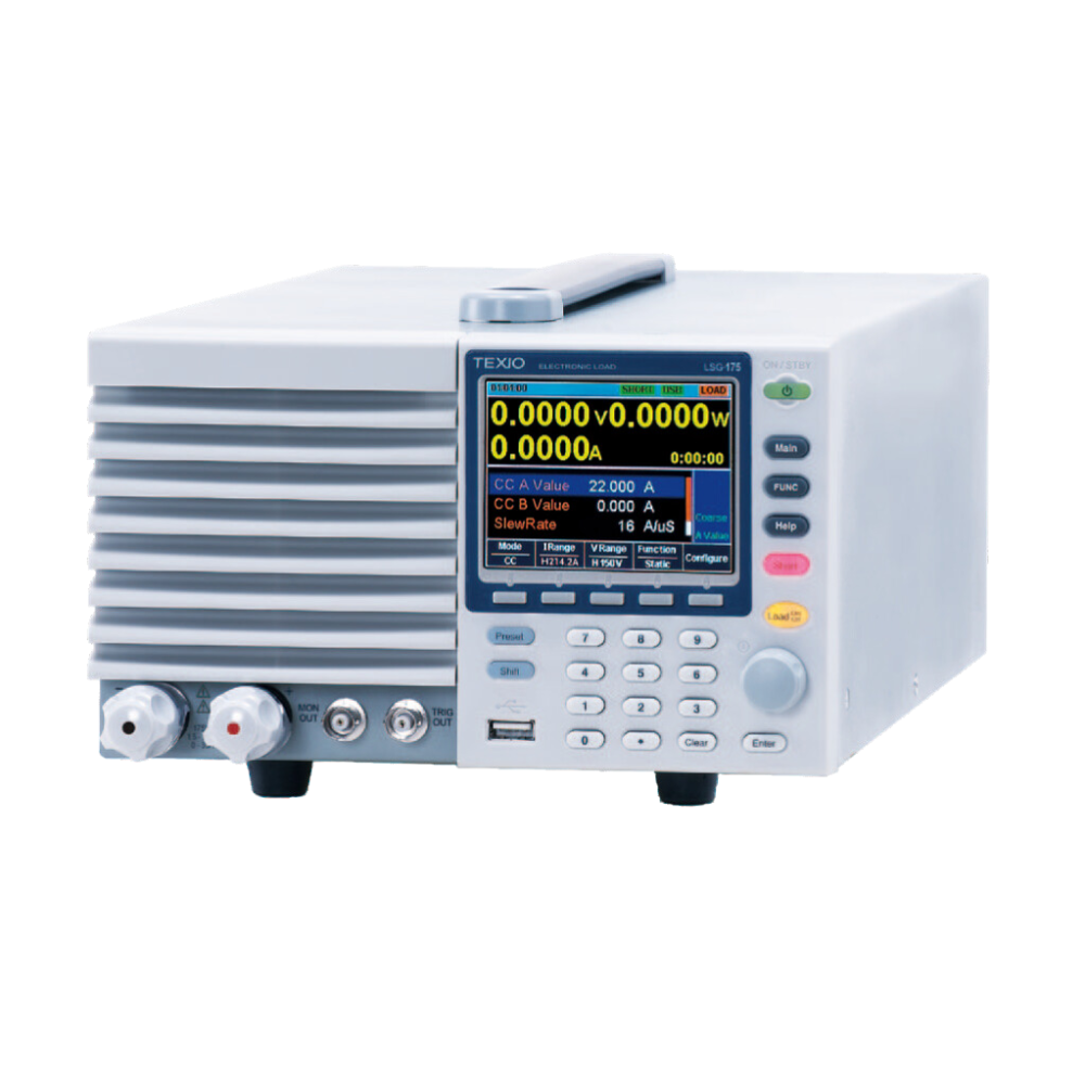 Texio รุ่น LSG-175 เครื่องทดสอบโหลดไฟฟ้ากระแสตรงแบบตั้งโปรแกรมได้,Programabl DC electronic loads,rating:175W/150V/35A ,power(max):90VA