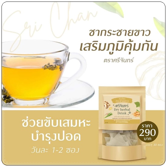 สมุนไพรกระชายขาว ศรีจันทร์ Dry Herbal Drink