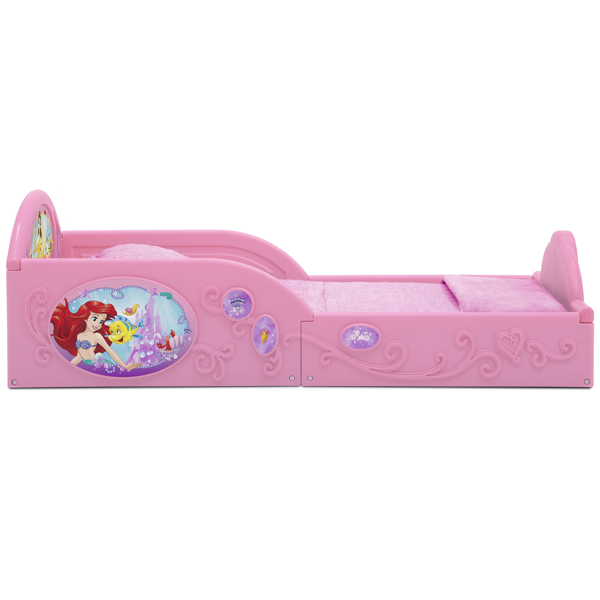 เตียงนอนเด็กเล็กลายเจ้าหญิงจากดิสนีย์ Disney Princess Plastic Sleep and Play Toddler Bed by Delta Children