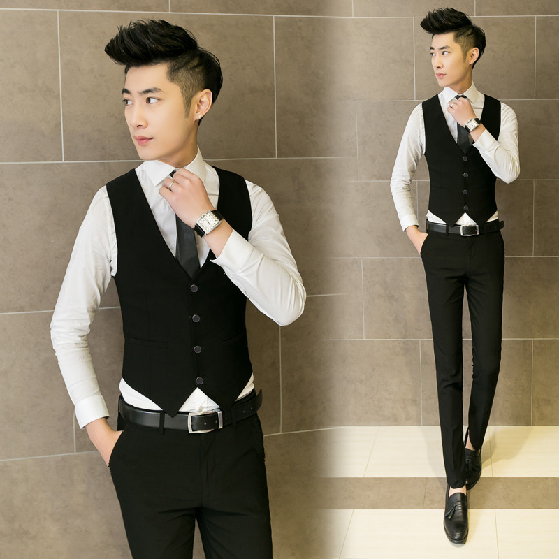 ชุดพนักงานไนท์คลับ,Night wear,Tooling Bar Waiter,ชุดพนักงานบาร์,ชุดพนักงานโรงหนัง,ชุดพนักงานโรงละคร คาซิโน สีภาพ S-4XL N6404002 เสื้อกั๊กตัวเดียว