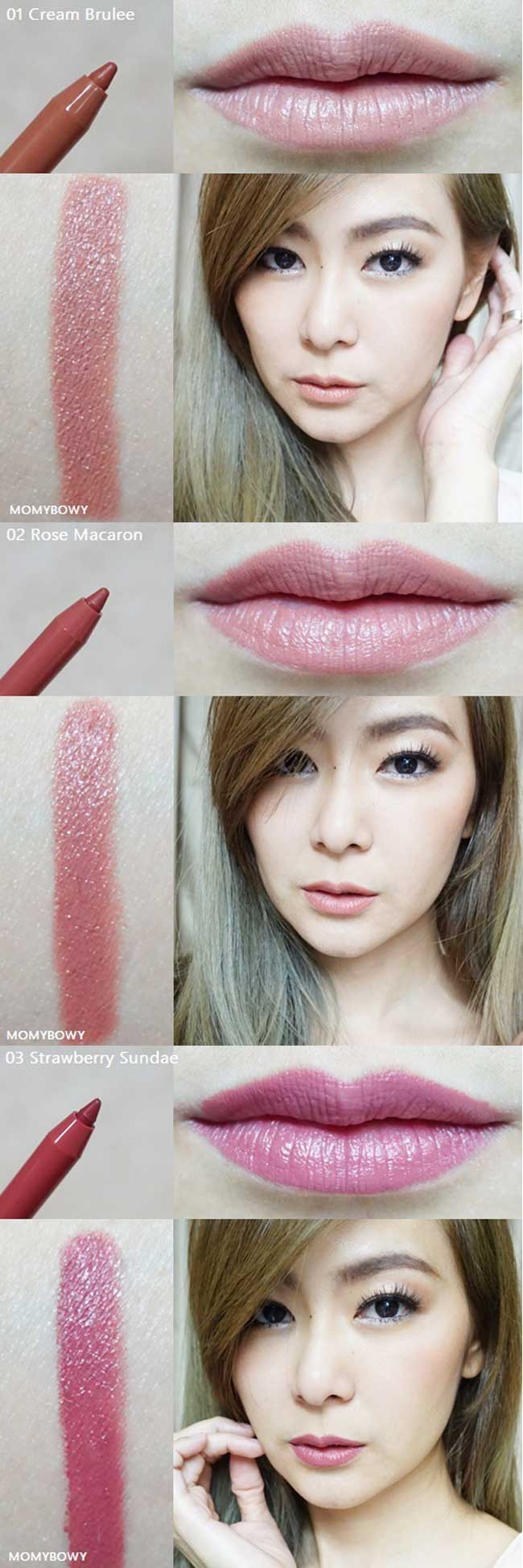 VELVET MATTE LIP DEFINER Summer Ice Cream Party Mille ลิปสติกมาในรูปแบบดินสอแบบหมุน