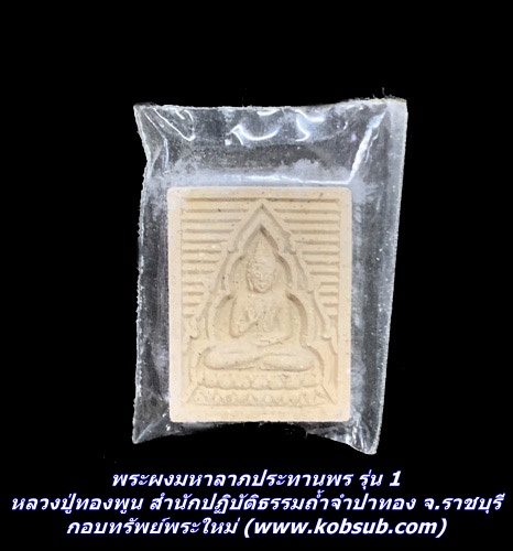 พระผงมหาลาภประทานพร รุ่น 1 หลวงปู่ทองพูน สำนักปฏิบัติธรรมถ้ำจำปาทอง จ.ราชบุรี