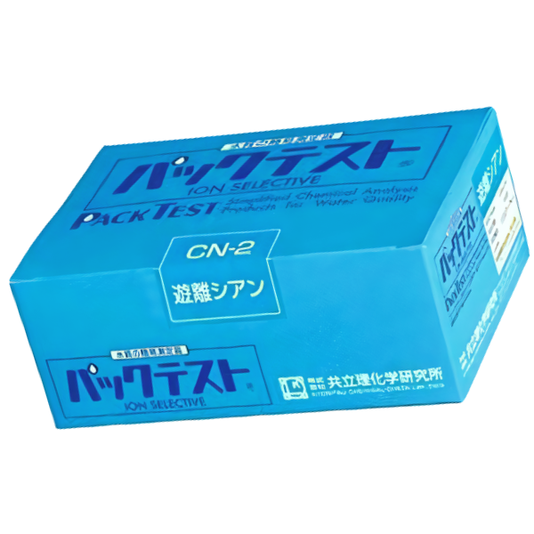 Kyoritsu รหัสสินค้า WAK-CN-2 ชุดทดสอบคุณภาพน้ำไซยาไนด์ไอออน,Packtest for free cyanide,meas.range:0.02～2mg/L,quantity(40pcs./box)