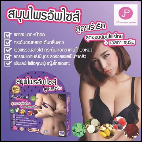 สมุนไพรอัพไซส์ สูตรเร่งรัด Bigger BooBs