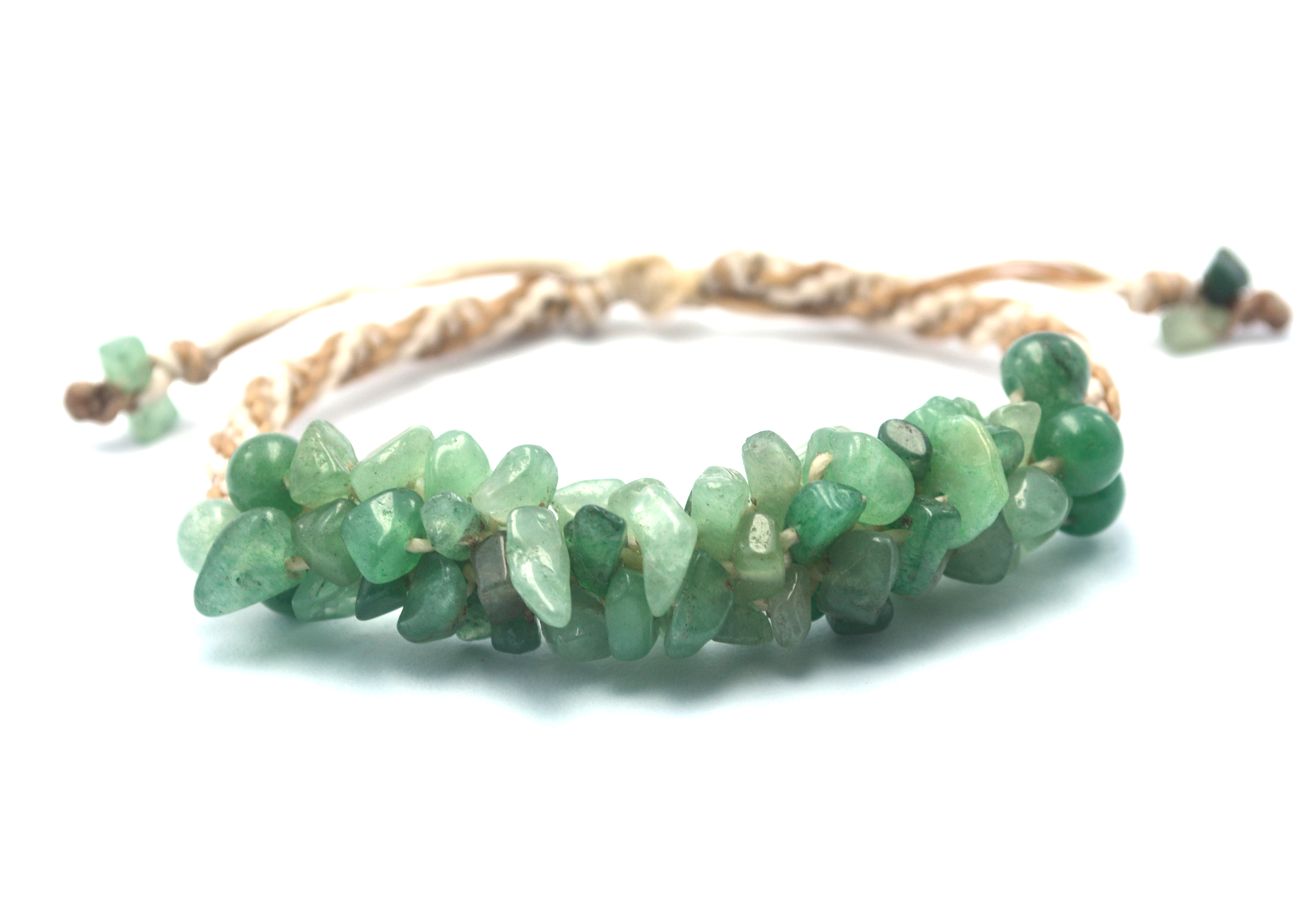 กำไลเชือกถักอย่างดีหินค้อยส์ฟ้า