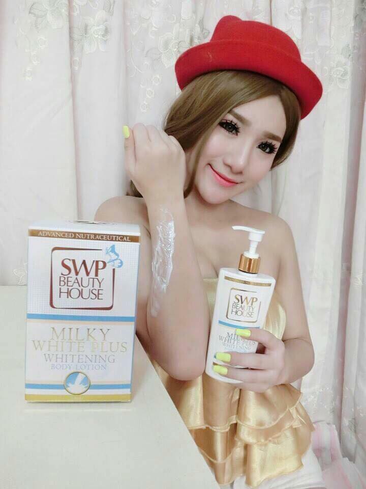 โลชั่นน้ำนม SWP บำรุงผิวขาว (SWP Milky White Plus. Whitening Body lotion)