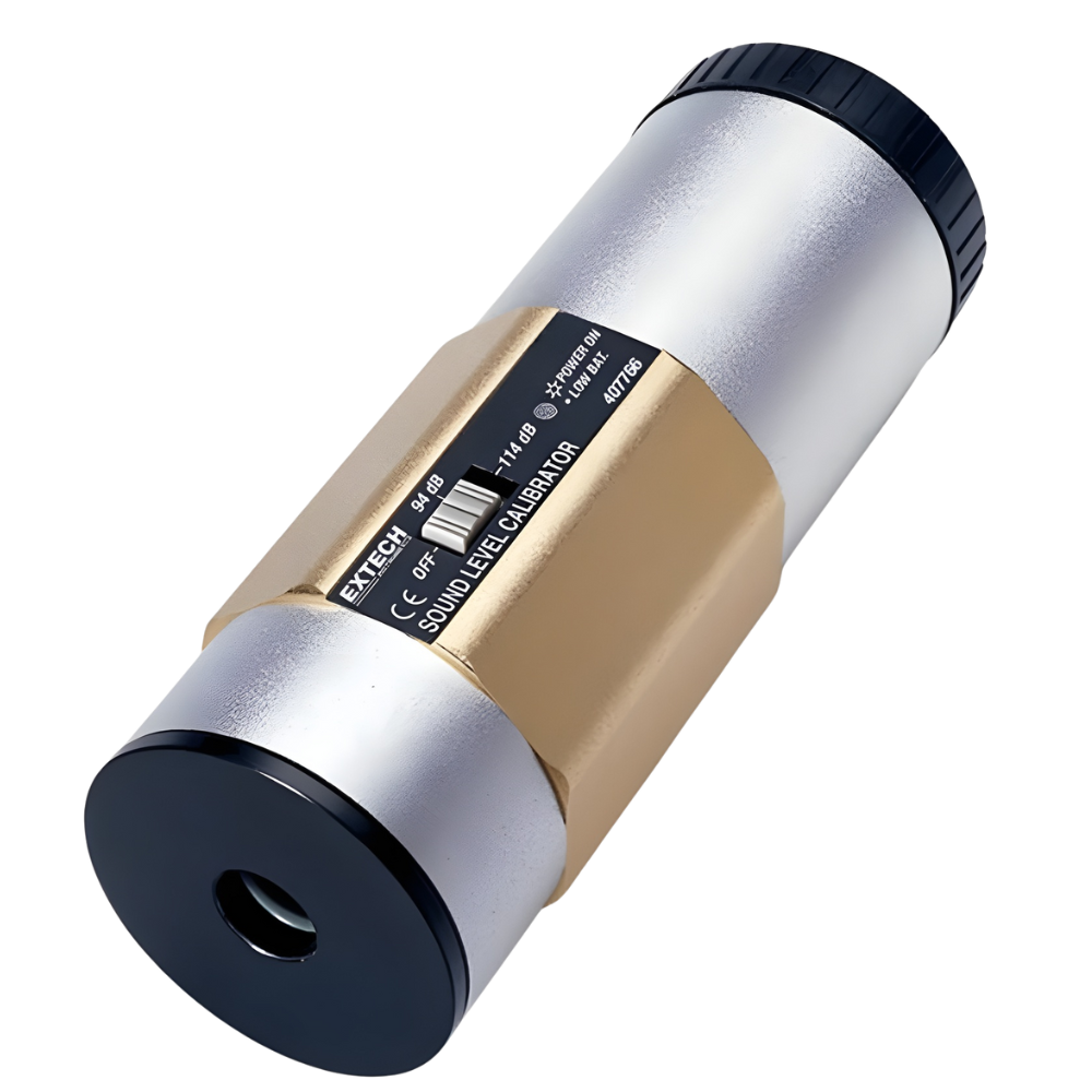 Extech รหัส 407766 อุปกรณ์สำหรับตรวจสอบความถูกต้องของเครื่องวัดระดับเสียง,Sound calibrator, 94/114dB, 1Hz, for 0.5" or 1.0" microphones, 5% accuracy