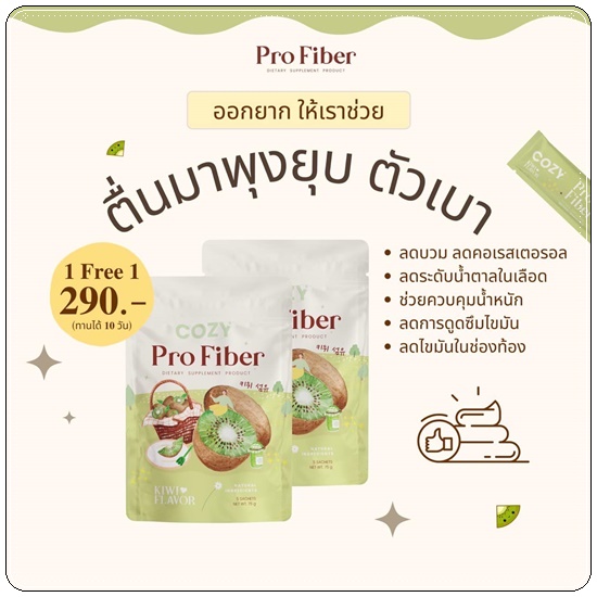 โคซี่ไฟเบอร์ Cozy Pro Fiber (1แถม1)