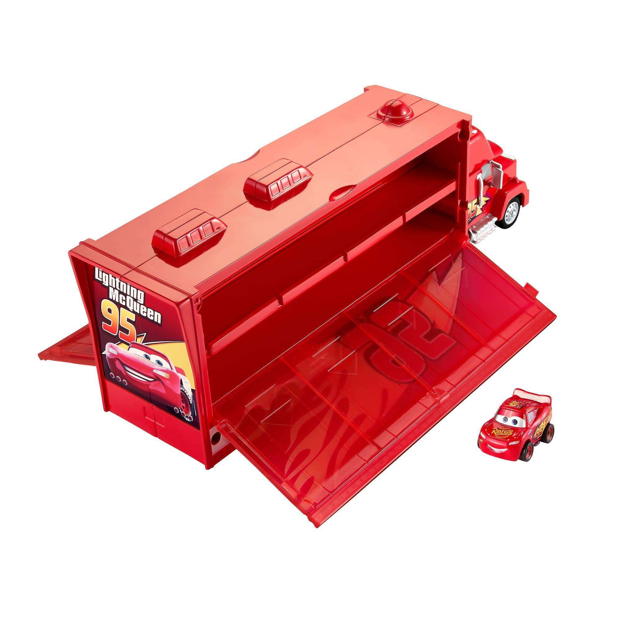 Disney Pixar Cars Mini Racers Mack Transporter รถเทรลเลอร์ขนส่งรถยนต์