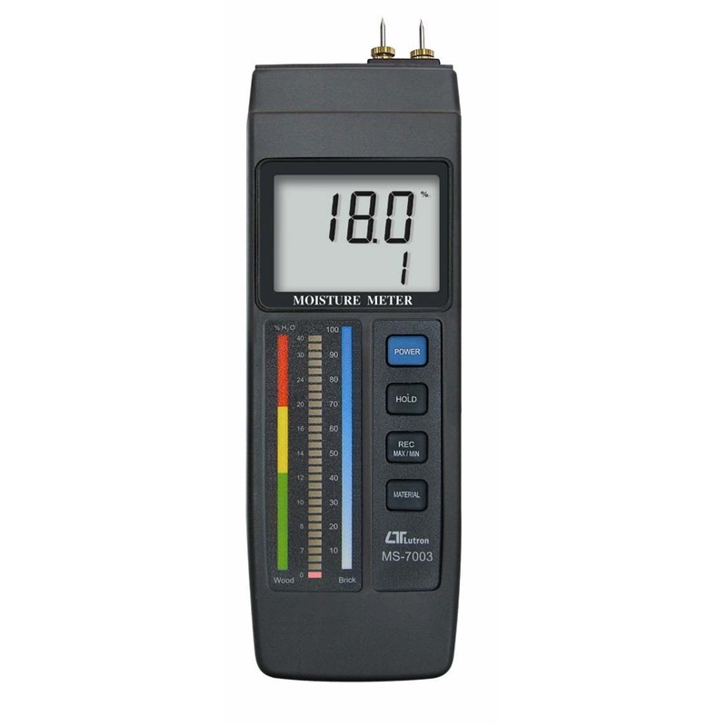Lutron รุ่น MS-7003 เครื่องวัดความชื้นสำหรับไม้และคอนกรีต Concrete & Wood Moisture Meter 0-100% LCD & LED Bar Display