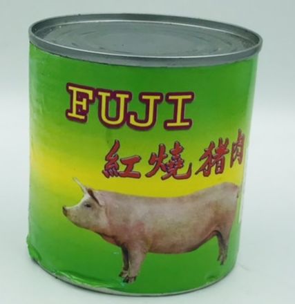 หมูกระป๋อง Fuji Stewed Pork စည်သွတ်အစားအစာ เนื้อหมูกระป๋อง Burmese food ขนาดบรรจุ 325 กรัม Pork Curry อาหารพม่า เนื้อสัตว์กระป๋อง canned food อาหารกระป๋องจากพม่า Canned Pork