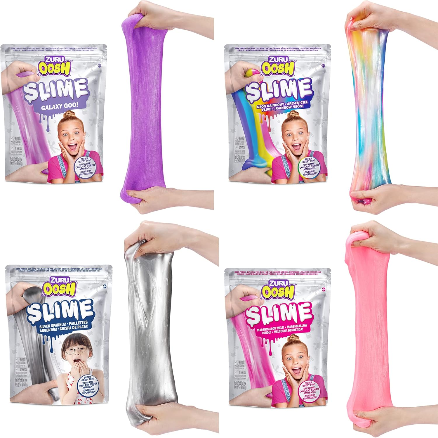 ใหม่!! นำเข้า Oosh Slime Small Tub 70g by ZURU, Gooey Slime and Epic Stretchy Slime for Girls and Kids