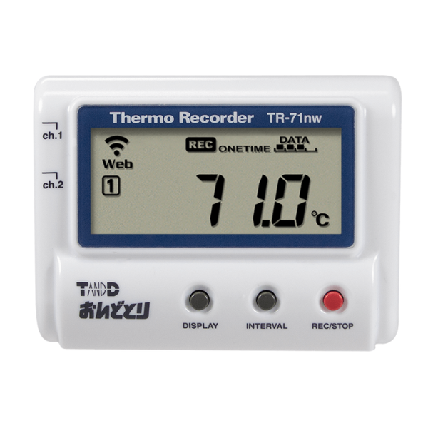 T&D รุ่น TR-71nw เครื่องวัดและบันทึกข้อมูลอุณหภูมิ,Temperature 2ch,data logger,meas.range:-40～110℃