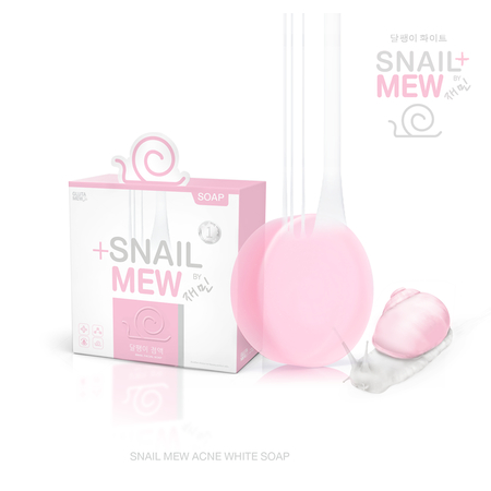 สบู่หอยมิว ลดสิว ผิวเด้งใส (Snail Mew Soap)