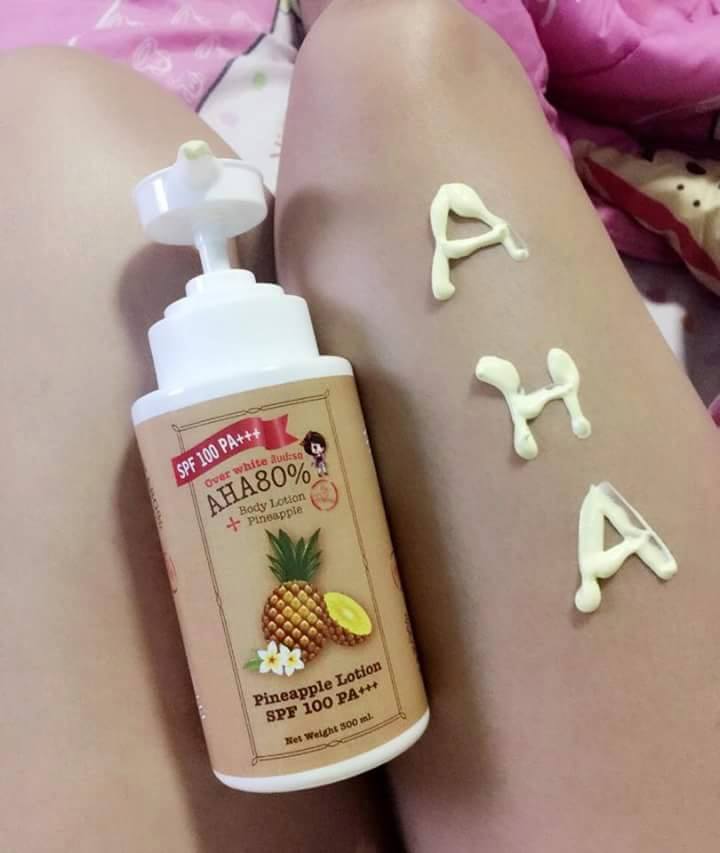 ขาย โลชั่นสับปะรด aha 80 (Over White AHA80% Pineapple Lotion SPF100 PA+++)