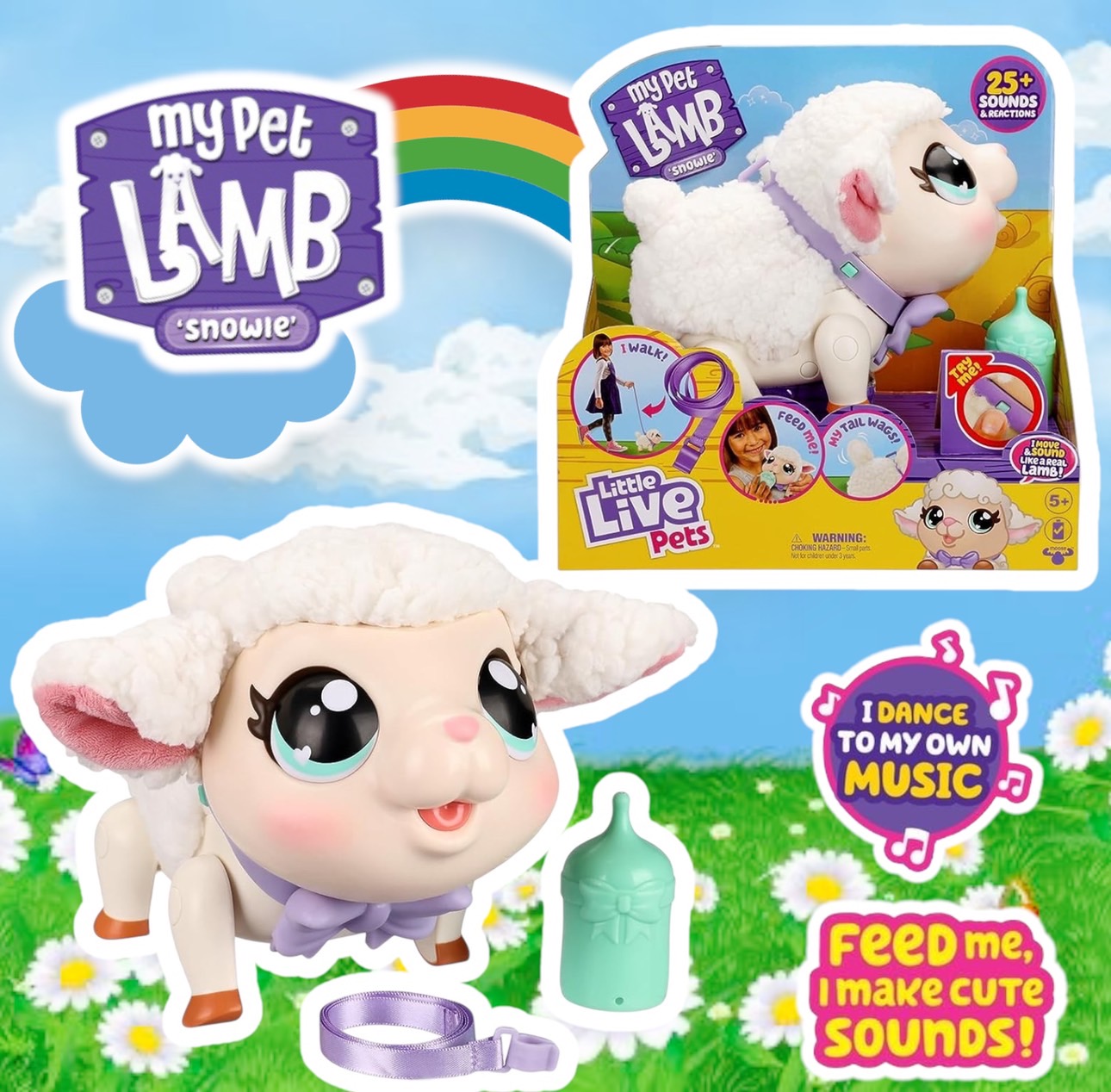 นำเข้า Little Live Pets - My Pet Lamb |แกะของเล่นแบบโต้ตอบ เต้นรํา สำหรับเด็กอายุ 5+ปี ราคา 1,390 บาท