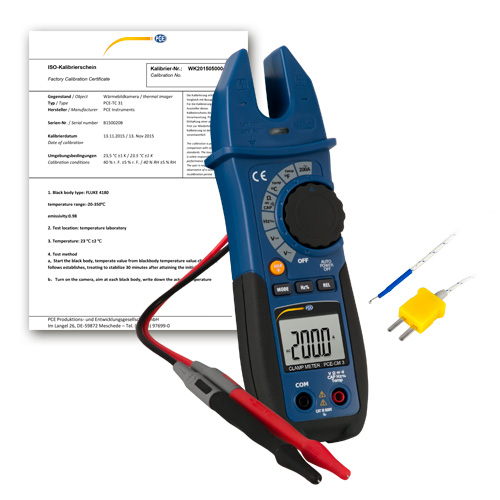 PCE รุ่นCM-3-ICA incl. ISO Calibration Certificate แคลมป์มิเตอร์Clamp Meter