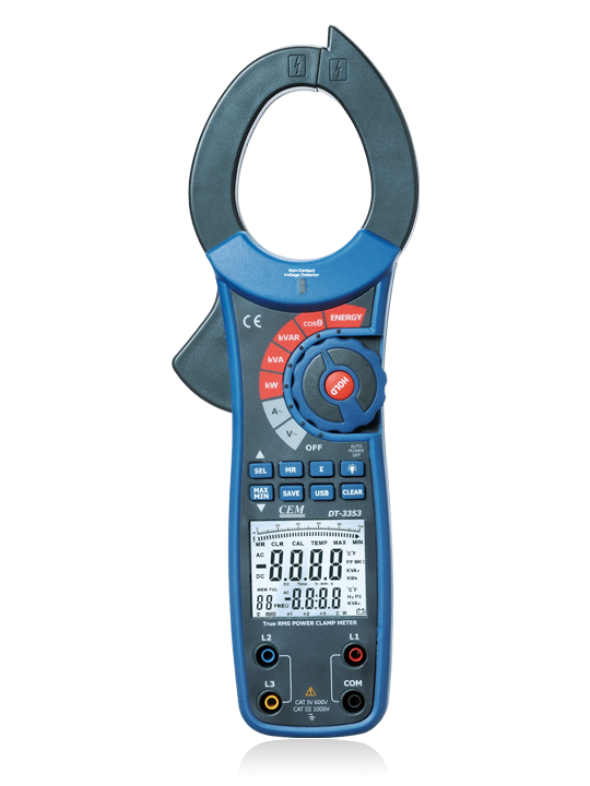 DT-3353 แคลมป์มิเตอร์วัตต์